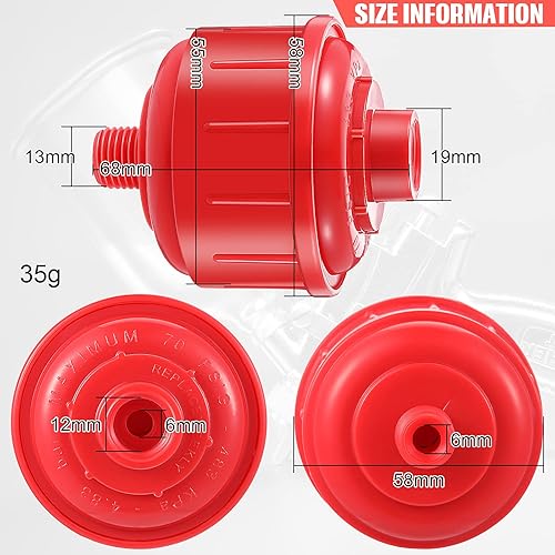 Miniatura 2 de 4 filtros desechables de agua de aire pequeños, filtro de pistola de pulverización desechable, filtro de línea de aire de torbellino, filtros de