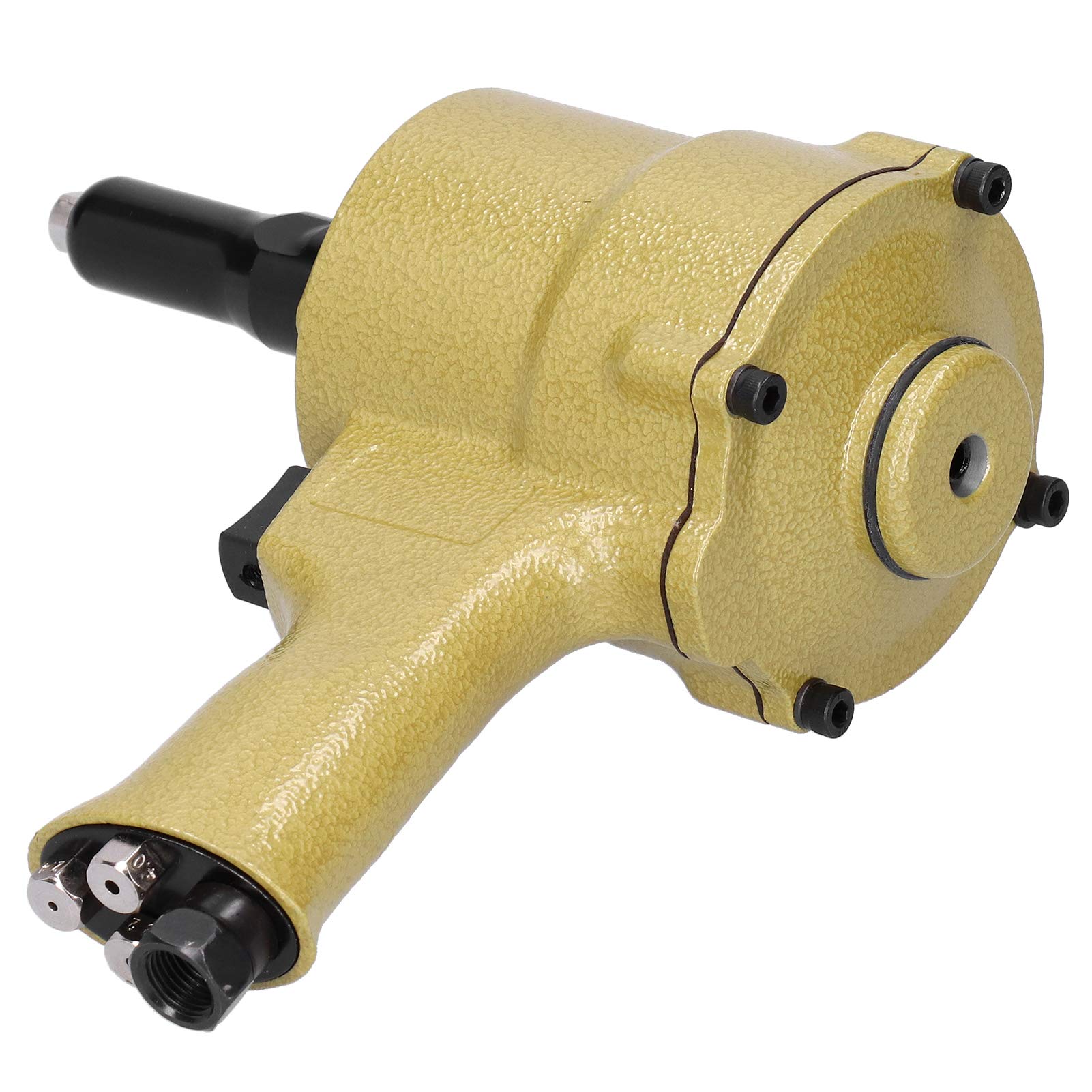 Rivettatrice Pneumatica Ad Aria Compressa a Doppio Martello, Utensile in Acciaio Legato per Rivettare Chiodi in Alluminio e Acciaio, velocità Regolabile per Un Lavoro Efficiente (Stile UE)