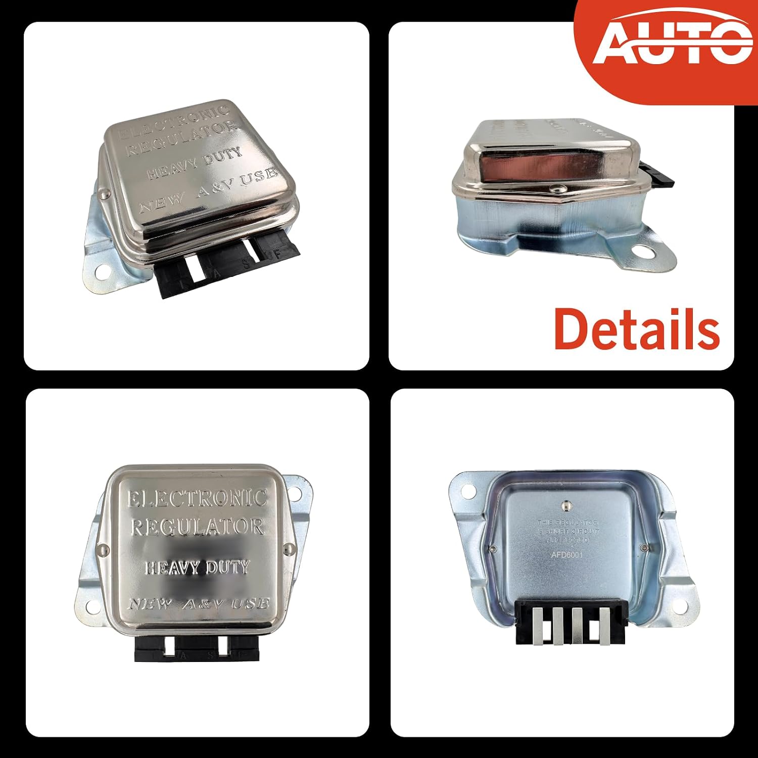 AFD6001 Voltage Regulators Compatible with Ford Lincoln Mercury Car Truck External Mustang 230-14000 1130506 D9PF-10316-AA D9PZ-10316-A E2AF-10316-AA NCB701 GR540A 1093 35-201