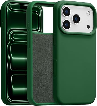 Silicone Case for iPhone 18 Pro Max/iPhone 17 Pro Max,Green