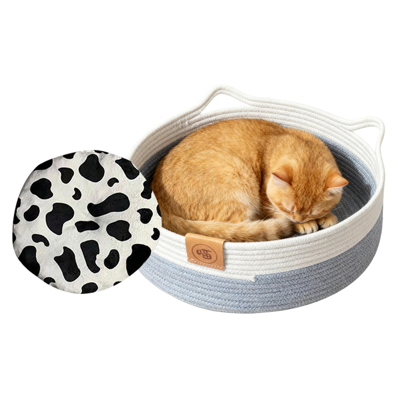 Lit panier rond pour petit chien et chat idéal pour salon et chambre