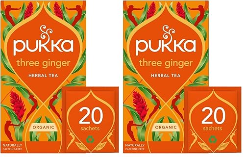 Miniatura 9 de Pukka - Té de hierbas orgánico de tres jengibre, sin cafeína, Kosher, certificado orgánico USDA, 20 unidades (paquete de 4)