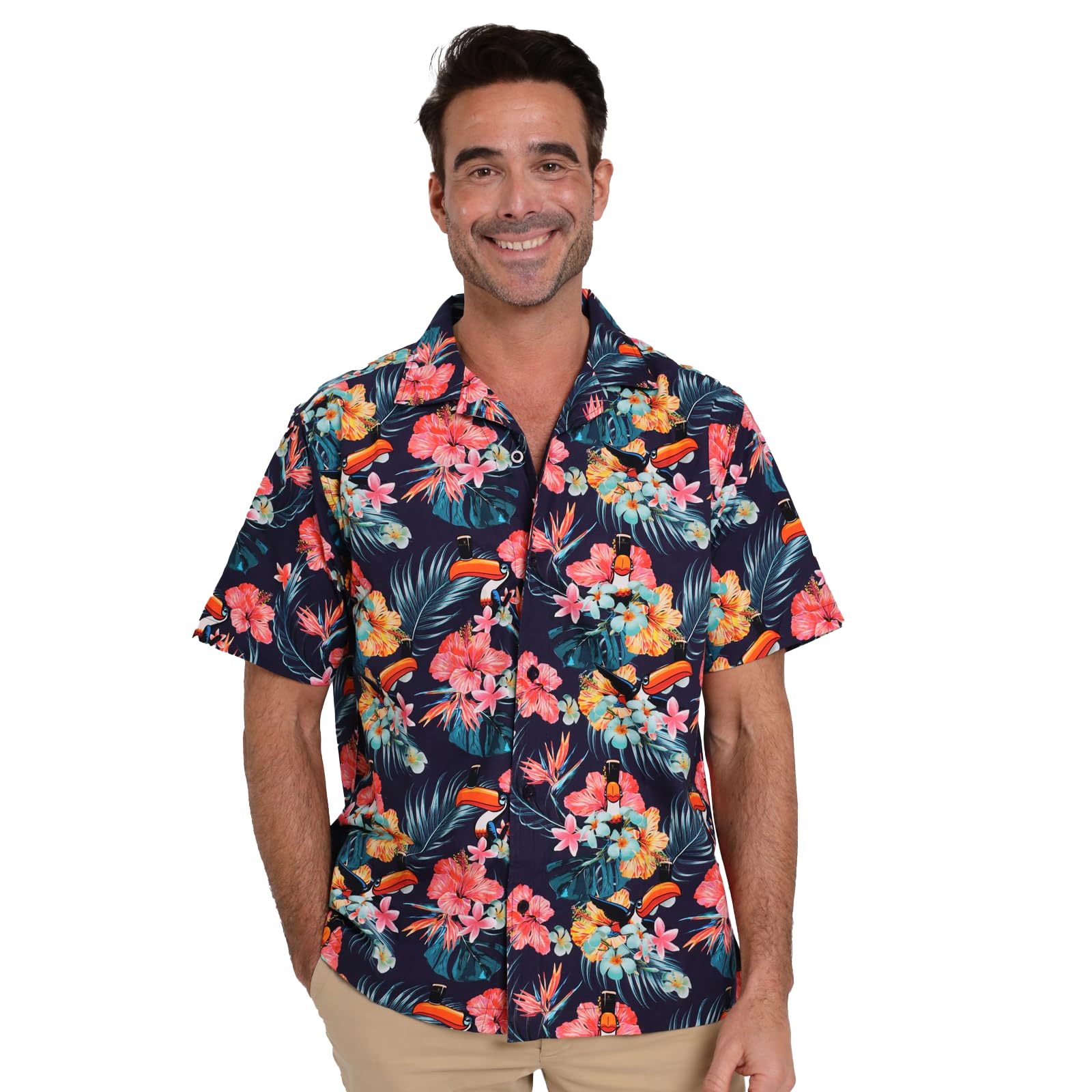 Guinness Toucan Hawaiian Short Sleeve Shirt | Official Merchandise Summer Beer Shirt for Men and Women (XS-4XL)