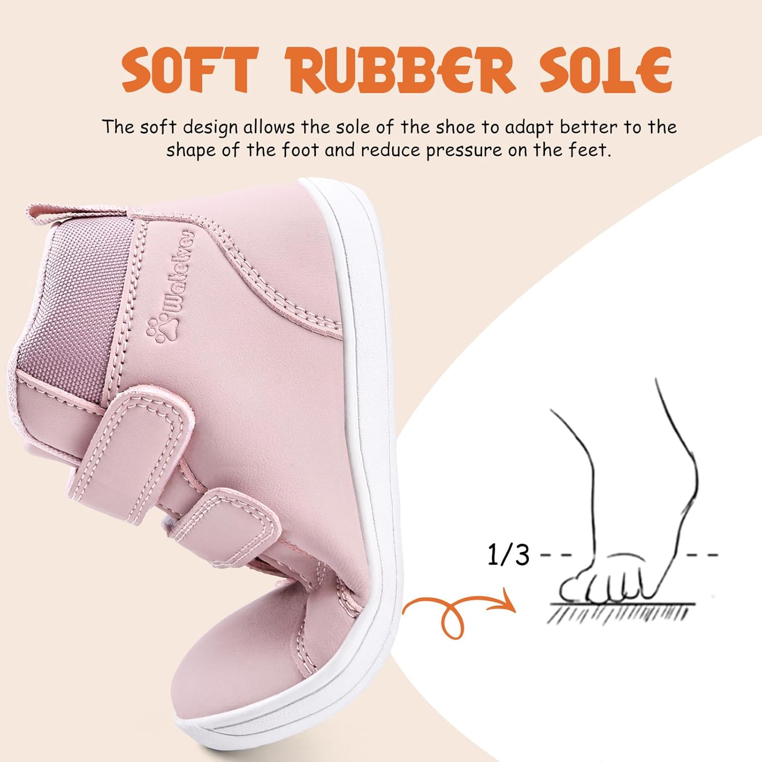 WateLves Toddler Little Kids Wide Barefoot Shoes Boys Girls Winter High Top Minimalist Sneakers Ankle Boots Leather Uniform Dress Shoes Naturally Splay - Image 4