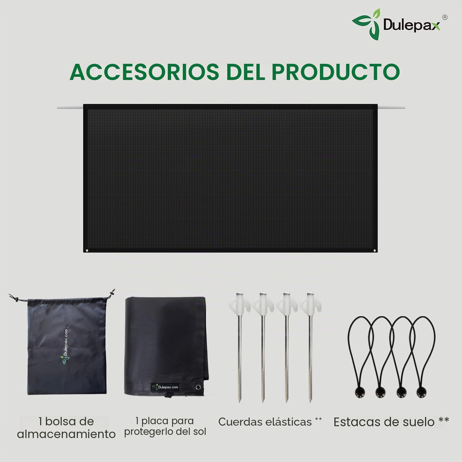 Pantalla de protección Solar para autocaravanas Dulepax, Altura de caída 2,46m x 3,35m de Longitud -Bloqueador Solar Universal para autocaravanas con Kits completos.