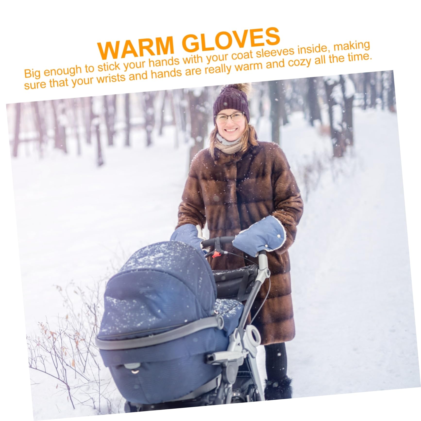 LIFKOME 3pares Guantes De Pram Térmicos Impermeables y Aislantes Para Carro De Diseño Separado Para Invierno