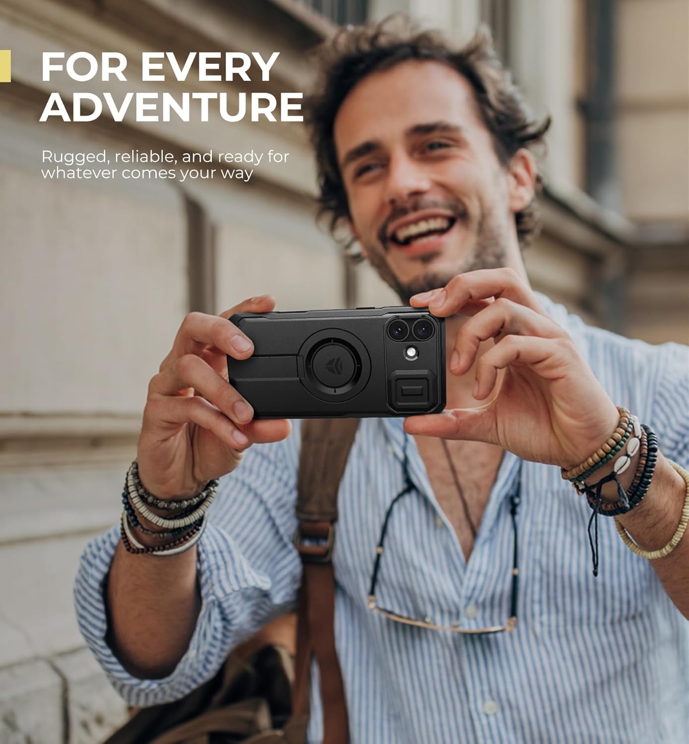 Dexnor for iPhone 16 Plus Case with Slide Camera Cover & Adjustable Kickstand, Magnetic Rugged Shockproof Bumper Cases Heavy-Duty Mangetic Protective Cover,Black - Image 7