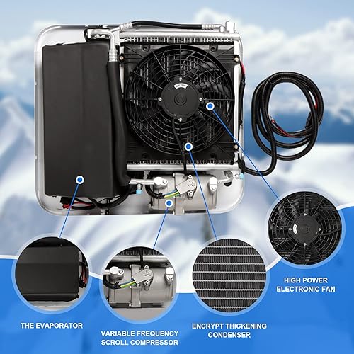 Miniatura 5 de Aire acondicionado de techo de 24 V CC para camiones, caravanas, furgonetas, automóviles de pasajeros - Aire acondicionado de 24 Vrefrigeración y