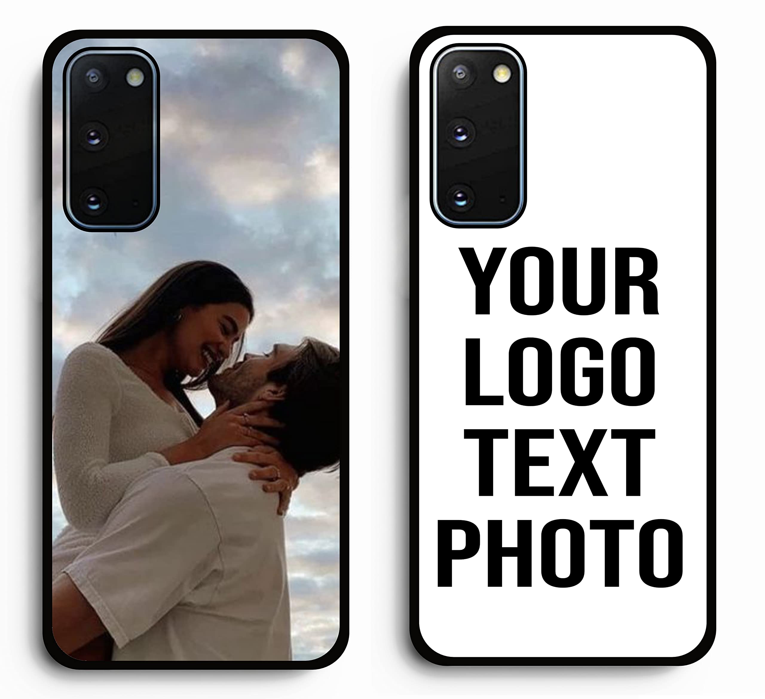 Personalised Phone Case For Samsung Galaxy S20, Personalised Image/Picture/Photo Custom Design PC + Soft TPU Rubber Phone Case for Samsung S20 (Galaxy S20) Black