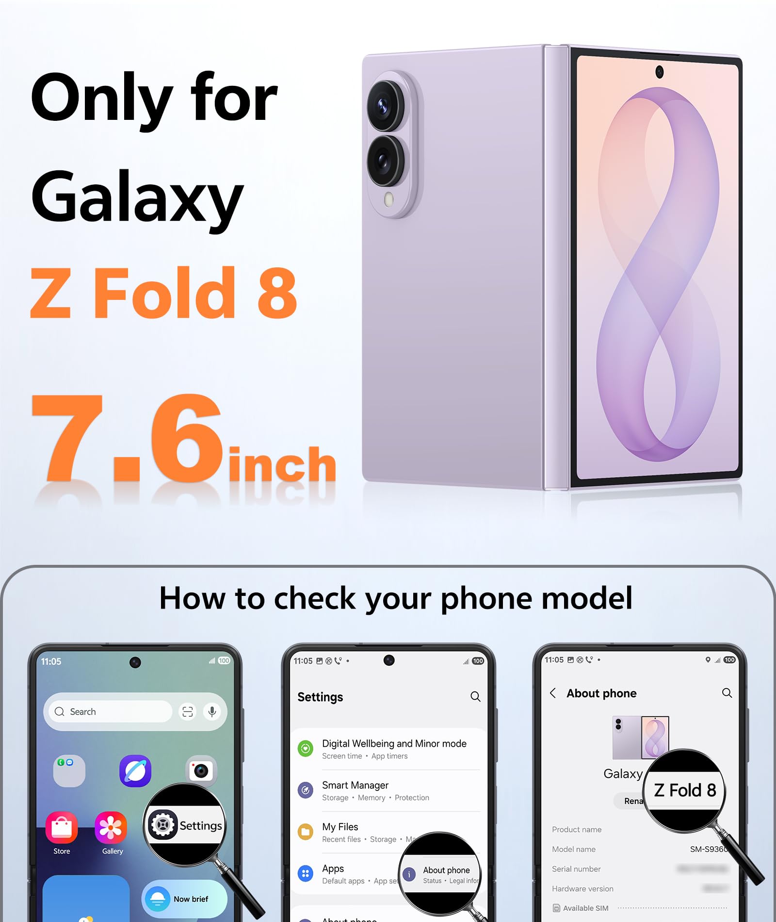 FNTCASE Custodia per Galaxy Z Fold 8: compatibile con la protezione della