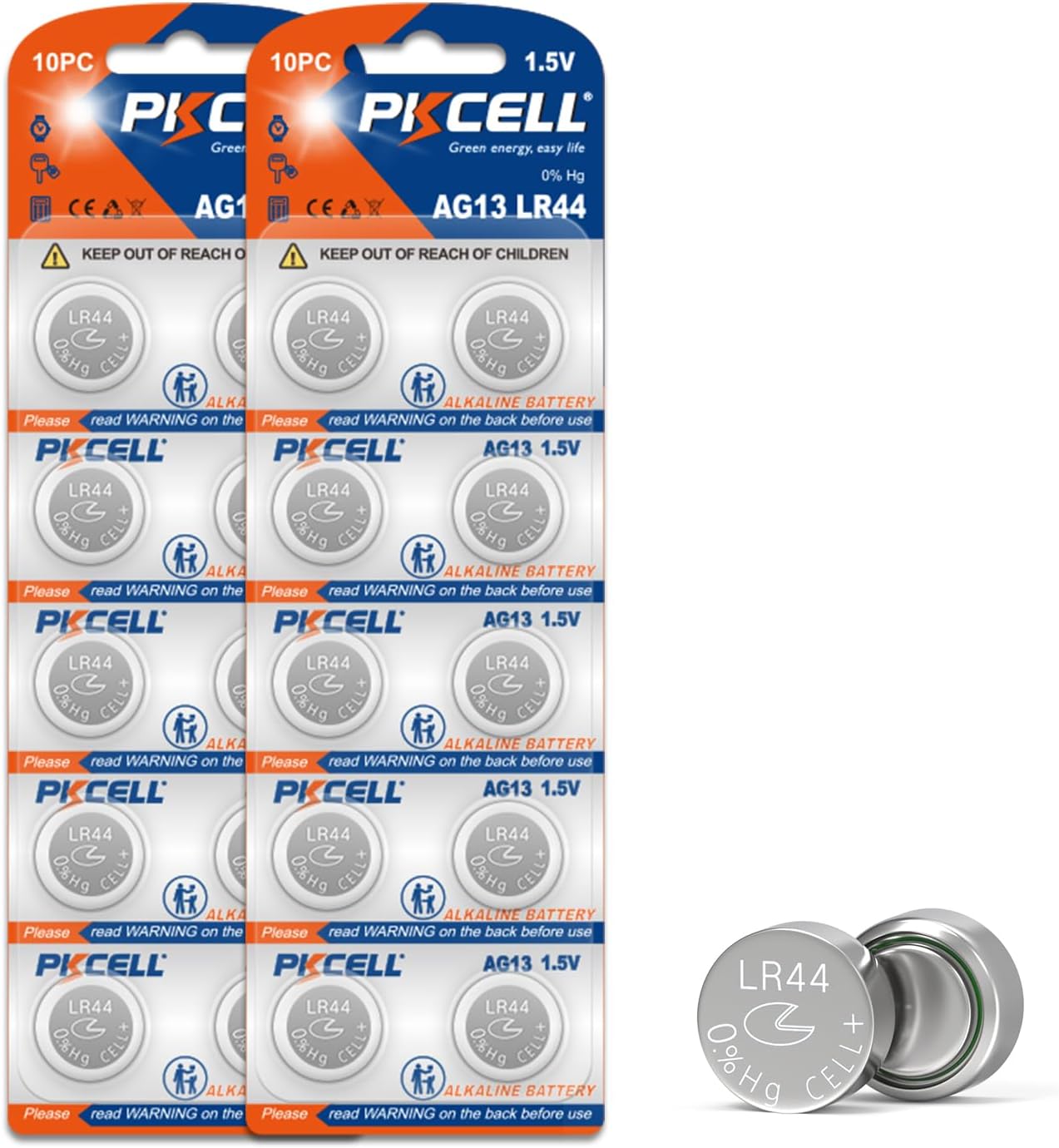 Lot De 30 Piles Bouton AG13 / LR44 - Alcalines 1,5V - Fabriquées Au UK - Neuf