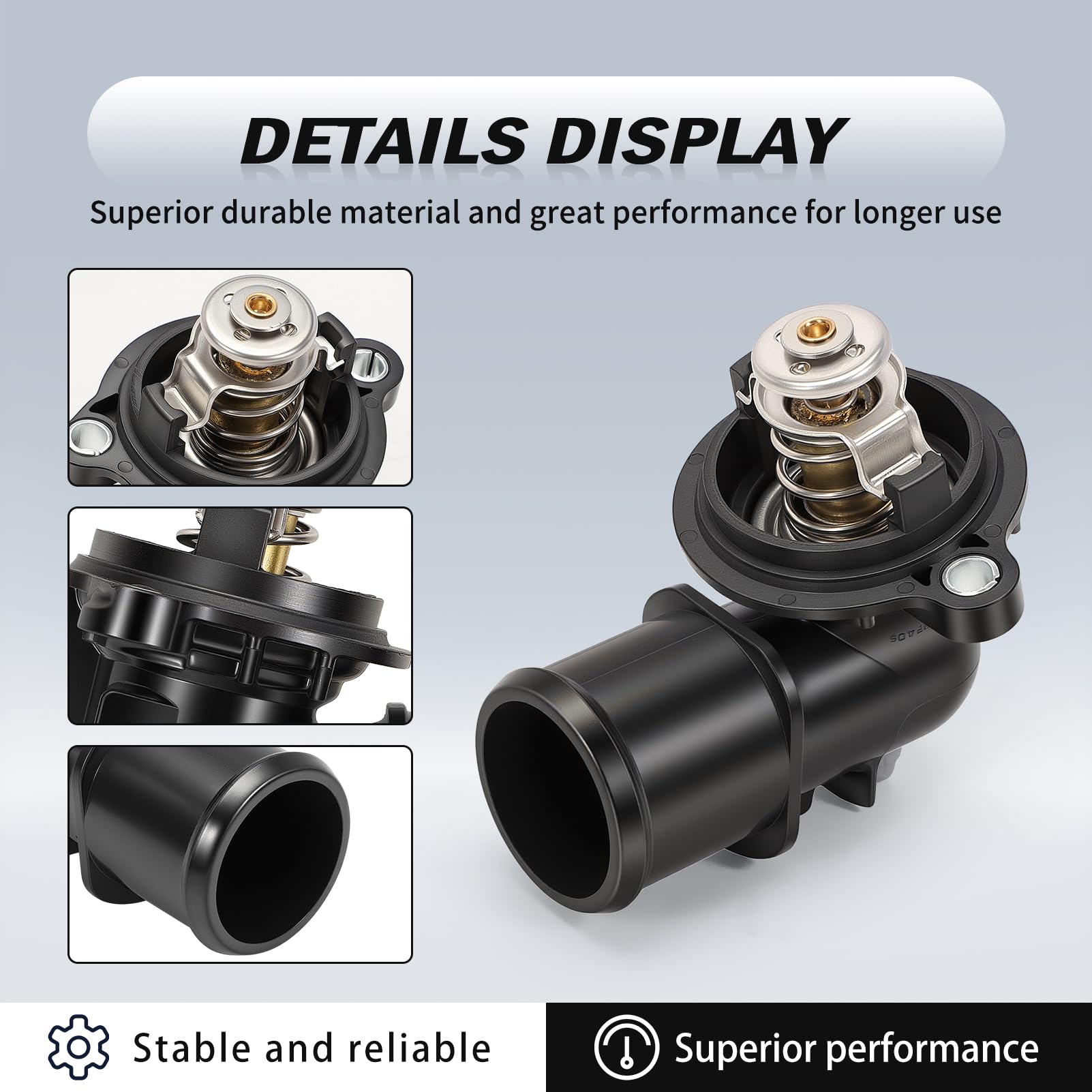 Alloggiamento Termostato, Termostato Liquido di Raffreddamento per Ch-ry-ler 300C 2011-2023, Grand Cherokee 2011-2024, Lancia 2011-2014 68147599AB