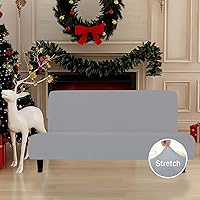 Vista 2 de Easy-Going - Funda elástica para futón, cubierta para sofá cama sin brazos, protector de muebles sin reposabrazos con parte inferior elástica