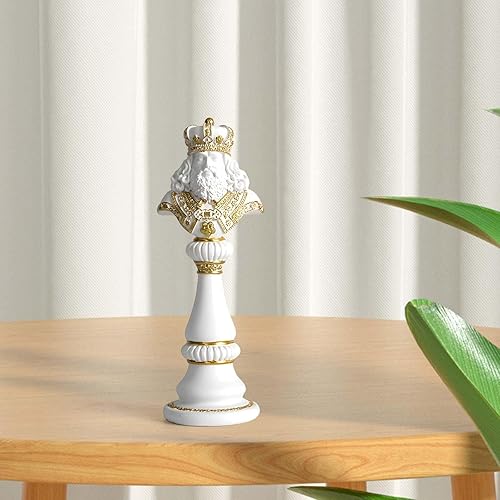Miniatura 3 de Elegante escultura de pieza de ajedrez de resina para decoración del hogar, rey