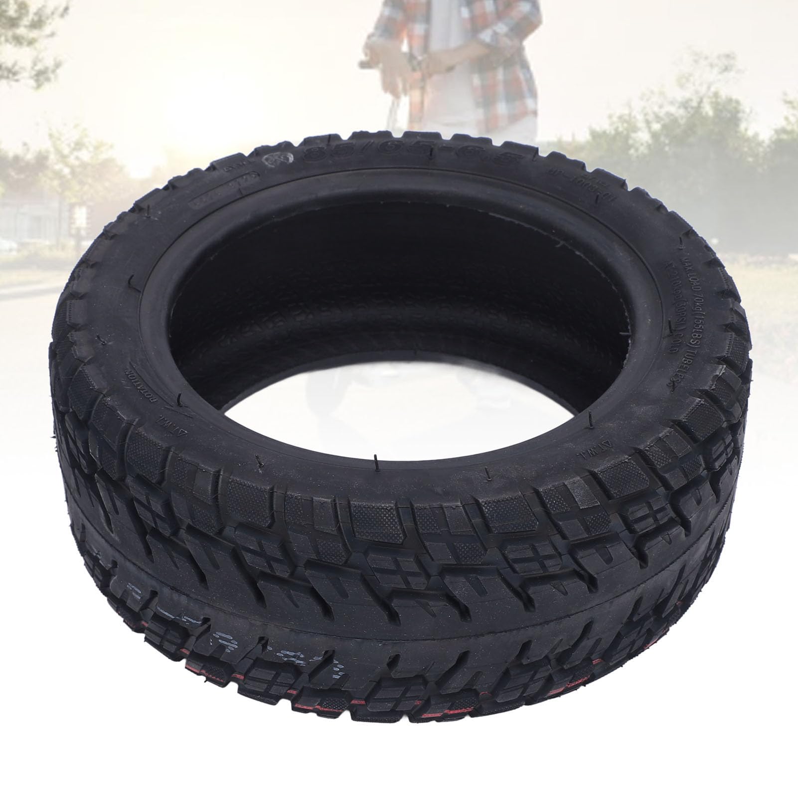 10 Pollici 85/65-6.5 Pneumatico per Vuoto Scooter Elettrico, Ruota Scooter Anti-slip Tubeless per la Sostituzione