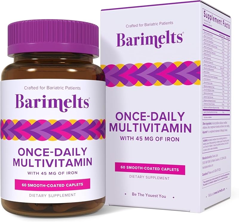 BariMelts Multivitamínico bariátrico feminino com ferro 45 mg, 60 comprimidos