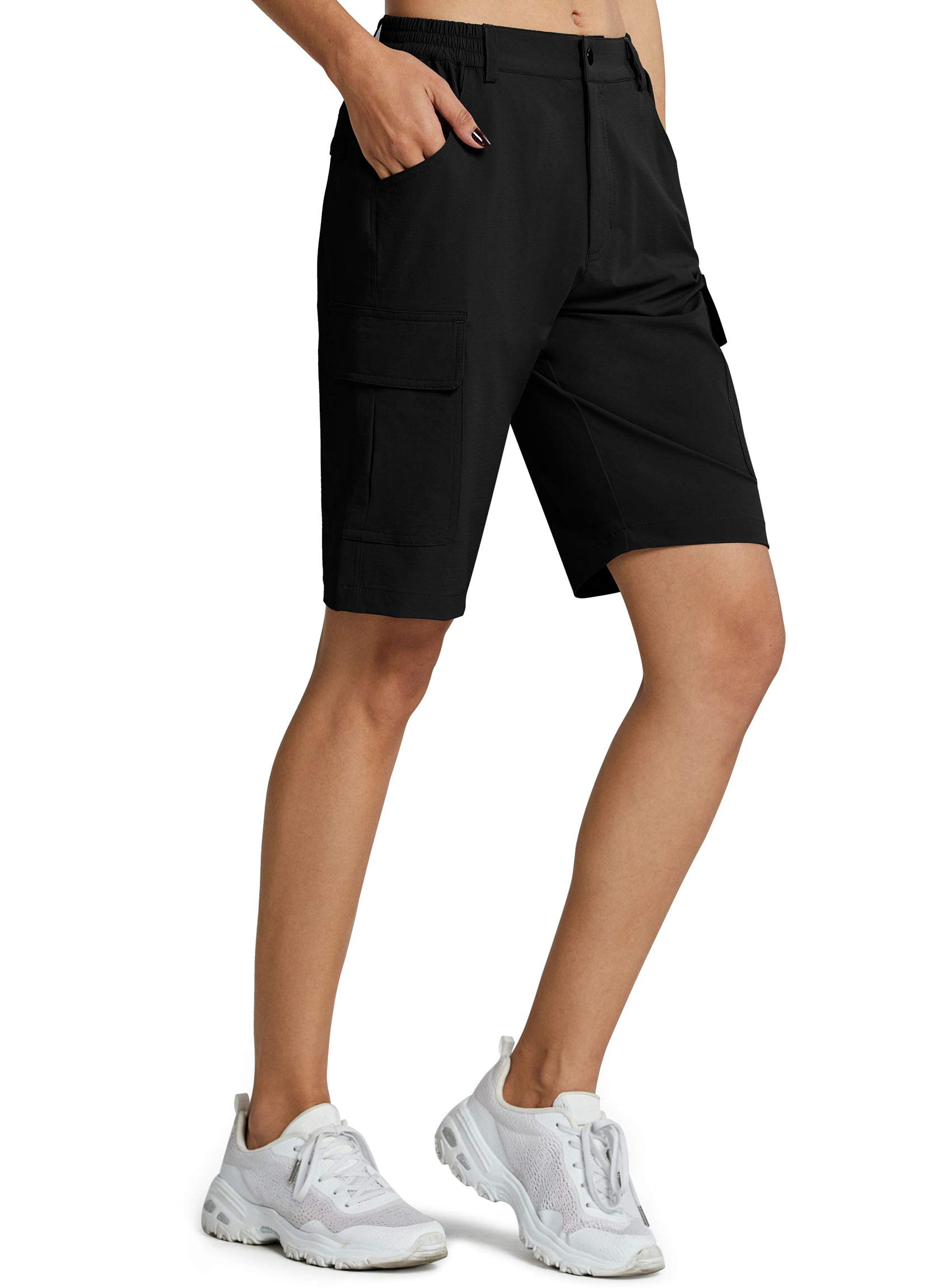 MASKERT Women's Quick Dry Hiking Shorts Lightweight Cargo Shorts Water