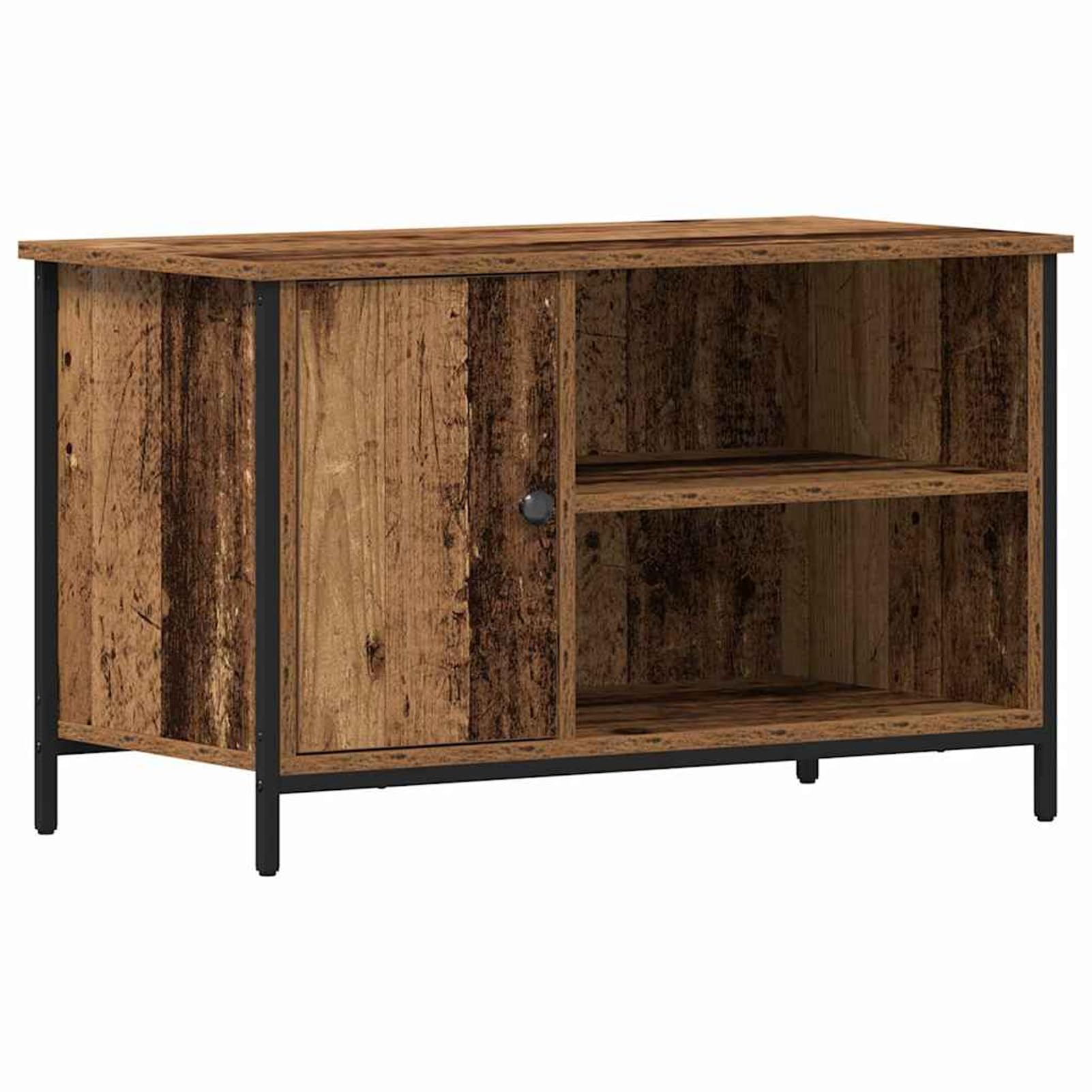 Gecheer TV-Schränk Altholz 80 x 40 x 50 cm Holzwerkstoff, Fernsehschrank Fernsehtisch TV-Lowboard für Wohnzimmer Home-Cinema Gamerzimmer862142