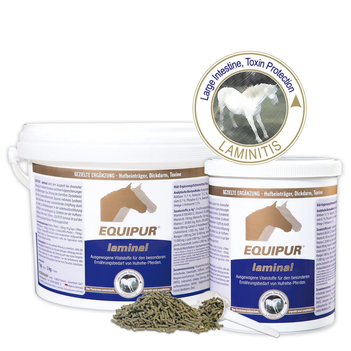 Equipur laminal | 1 kg | Diät-Ergänzungsfuttermittel für Pferde | 48 Stunden Karenzzeit