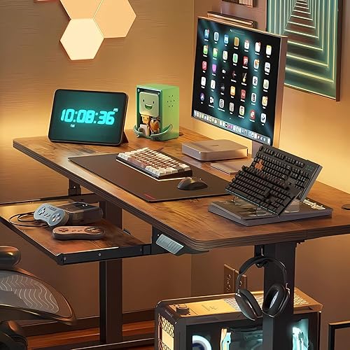 Miniatura 6 de YIMAGUJRX RUNJRX - Soporte para teclado de 2 niveles, soporte de pantalla acrílico para teclado mecánico, soporte para teclado acrílico