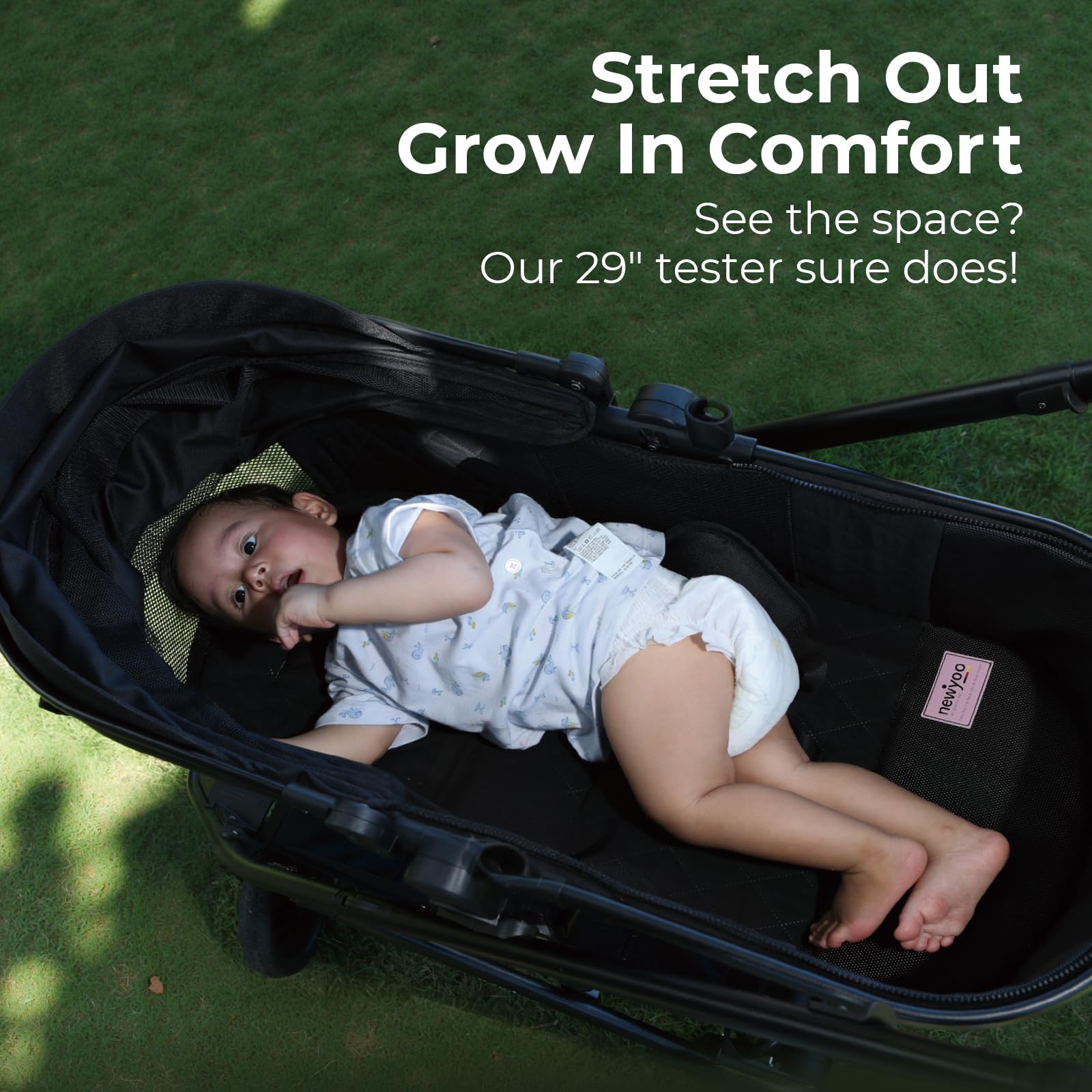 newyoo Bassinet Stroller for Baby, Nestro 516M, Convertible Infant Strollers w Reversible Seat & Cup Holder, 2-in-1 Rear-Facing Pram from Newborn to Toddler, One-Hand Easy Fold, Grey