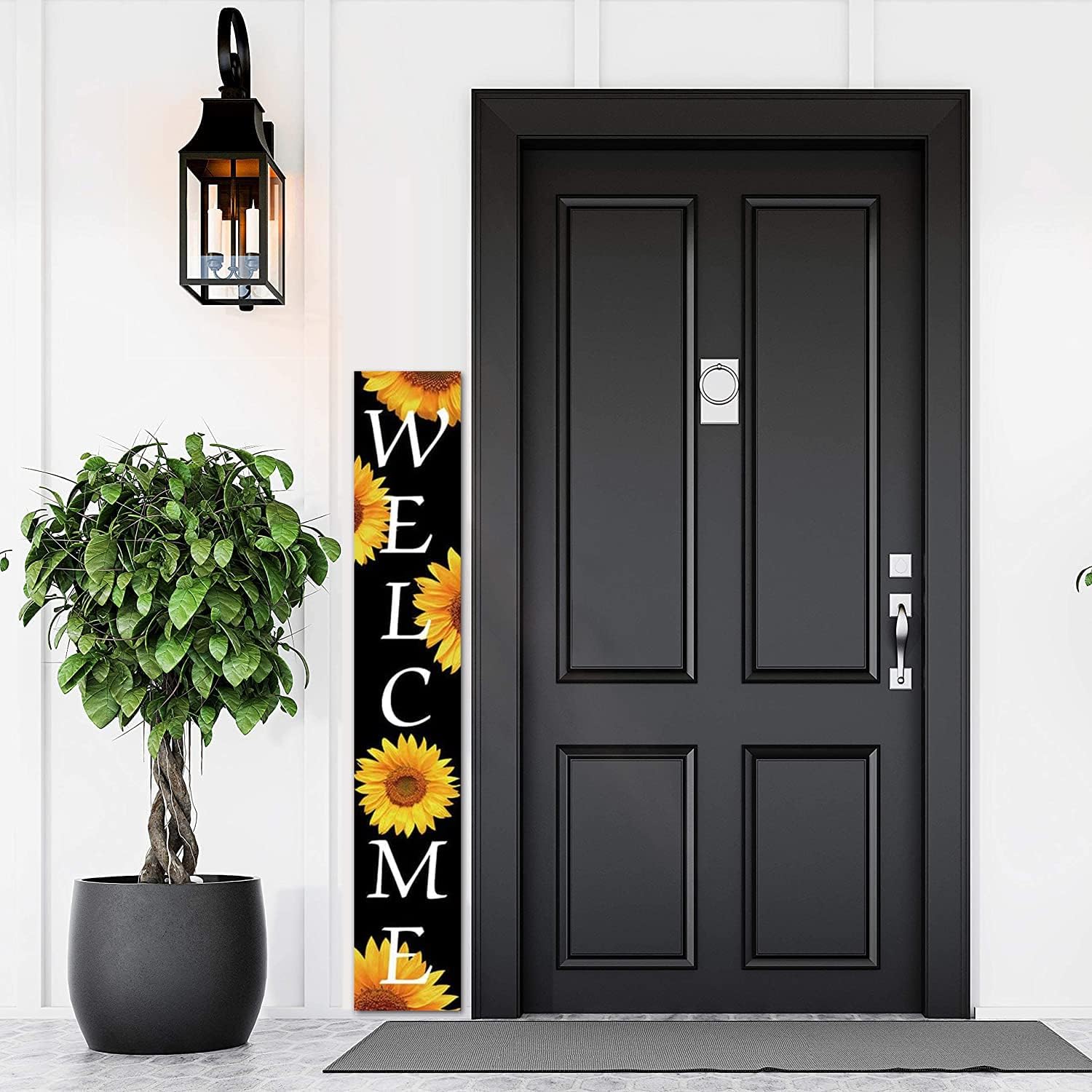 Sunflowers/Vertical Porch Sign with Flowers/Front Porch Welcome Flower Sign/Porch Tilting/Porch Board/Outdoor Sign 8x48inch