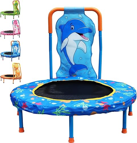 Miniatura 27 de Mini Trampolín Sin Espacios de 36" Trampolín para Niños Pequeños con Mango para Niños, Trampolín Pequeño para Niños de 36 pulgadas para Interior y