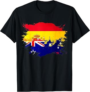 Spain and Australian Mix Heritage Flag T-Shirt