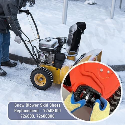 Miniatura 7 de Fennoral 72603100 Kit de zapatas de nieve con accesorios de montaje compatible con sopladores de nieve Ari-ens 939003, 920001, 921005, 921006, 926027