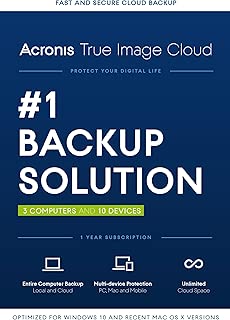 Acronis True Image Cloud - 3 Computer, 10 Device [Old Version] - coolthings.us
