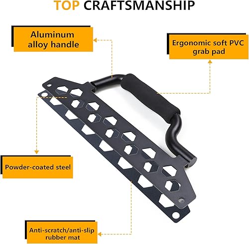 Miniatura 4 de RERPRO Asas de aluminio compatibles con Jeep Wrangler JL 24 puertas Unlimited Rubicon Sahara Sport Gladiator JT 2018-2023, accesorios interiores,