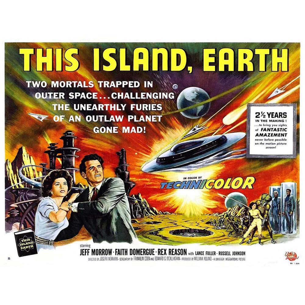 Wee Blue Coo Movie Film This Island Earth Sci Fi Alien Planet Art Print Poster Wall Decor 12X16 Inch
