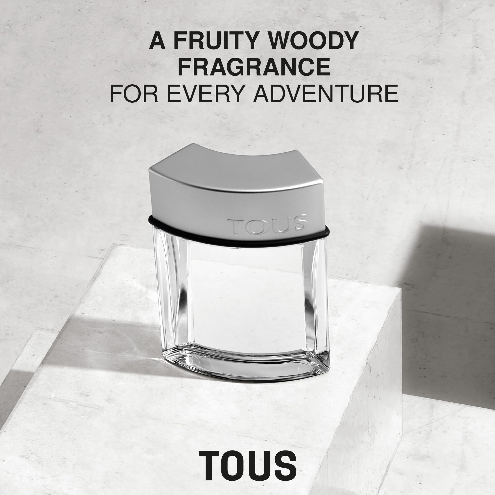 TOUS Eau De Toilette For Men, Elegant Fruity Woody Perfume for Man with Notes of Sage, White Musk, Cedarwood, and Sandalwood. Long-Lasting Fragrance for Daily Wear, 3.4 Fl Oz