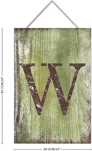 Vista 383 de Letrero colgante de madera con letra J, letrero de madera para decoración del hogar, 26 letras del alfabeto de metal, placa de madera, decoración