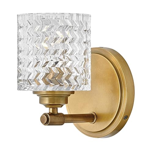 Hinkley Elle Collection One Light Bathroom Vanity Fixture with Clear