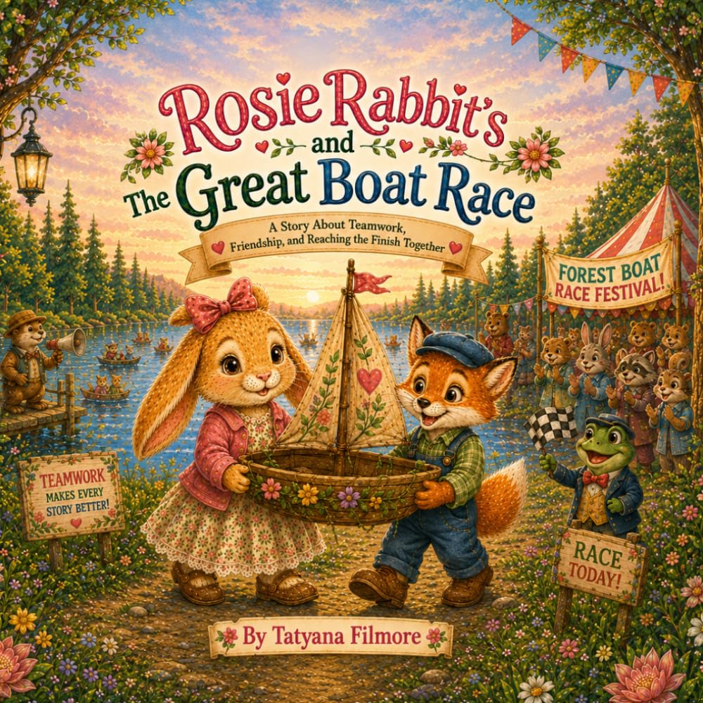 Rosie Rabbit's Great Boat Race Book 3: A Sweet Children's Picture Book About Teamwork, Friendship, Cooperation, and Problem Solving | A Great Gift for Kids Ages 3–7 (Rosie Rabbit's Adventures!)