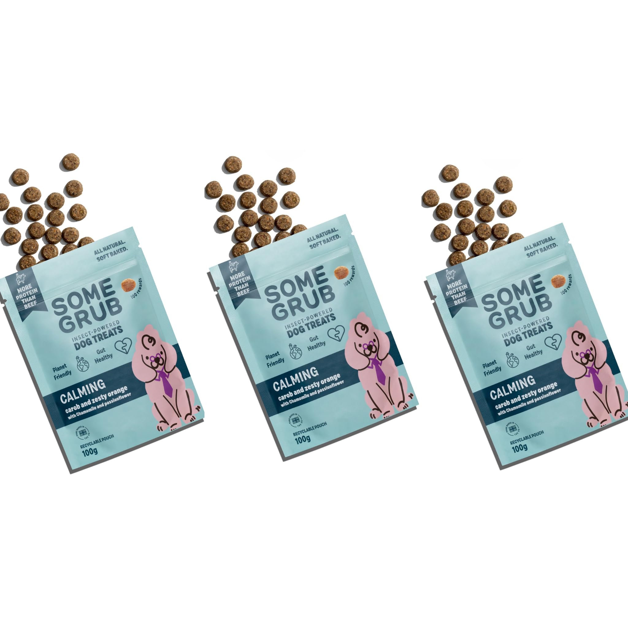 Some Grub Calming Dog Treats for Anxiety & Relaxation, 100 g (Pack of 3)