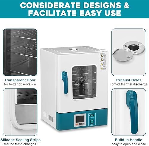 Miniatura 4 de Towallmark Incubadora de laboratorio Incubadora de bacterias 20L RT-149.0 F Incubadora digital científica PID Control de temperatura Incubadora de