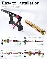 Vista 38 de Cold Blade Toy Sword - 41 inches Toy Katana Replica with Holster Belt and Display Stand - Sword with Authentic Design Shusui