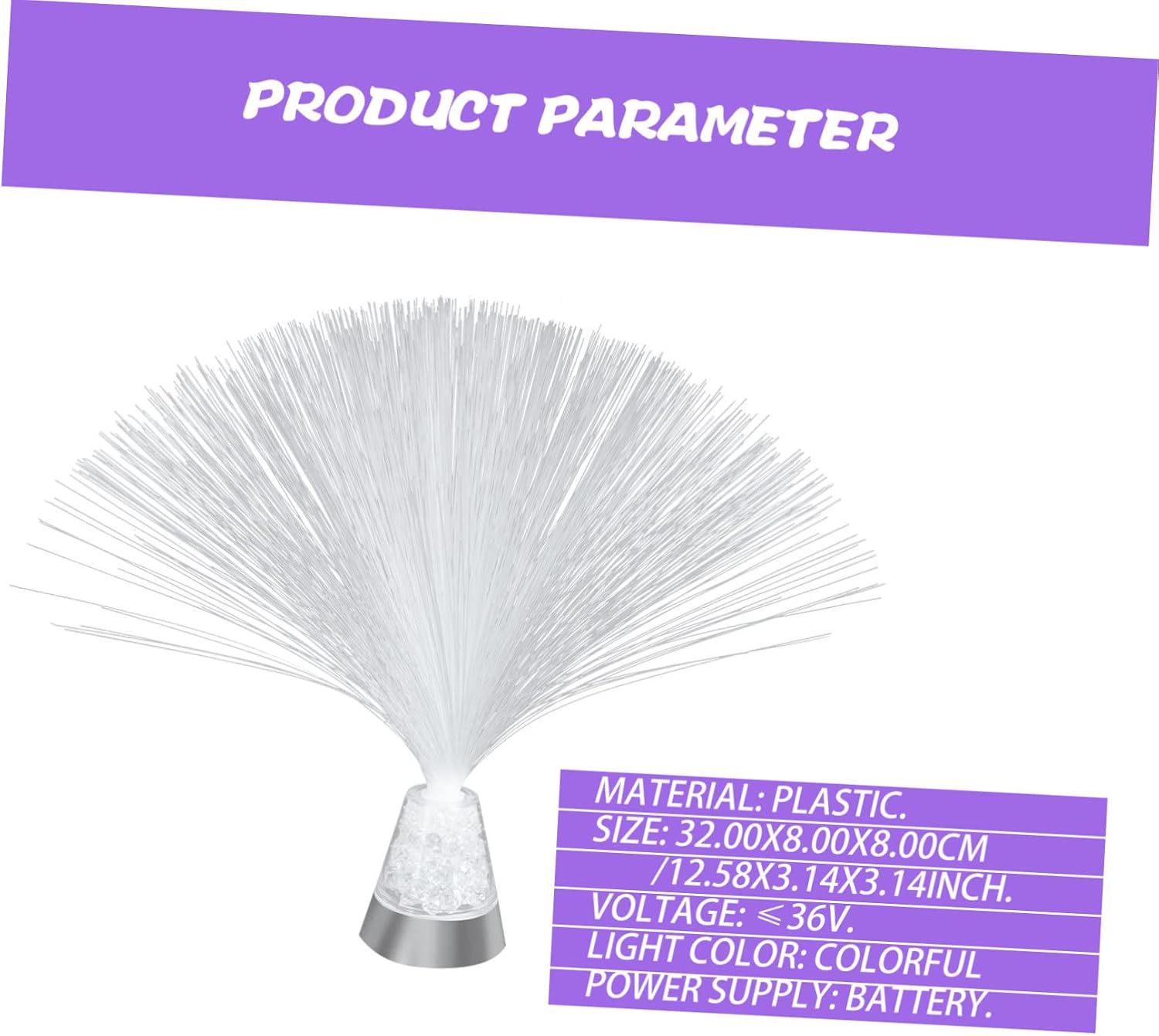 ORFOFE Battery Operated Fiber Optic Lamp USB Led Lights for Room Decor Glow Party Lights