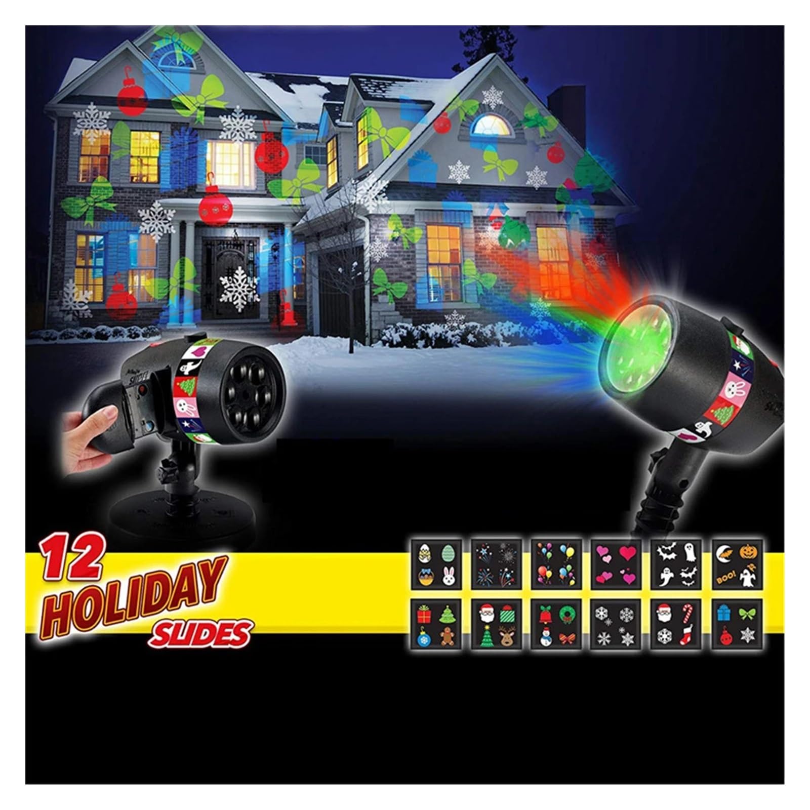 Bewegende lichtpatronen Kerst Halloween Projector Licht Venster Bewegende lichtpatronen Kerst Halloween Projector Licht Venster