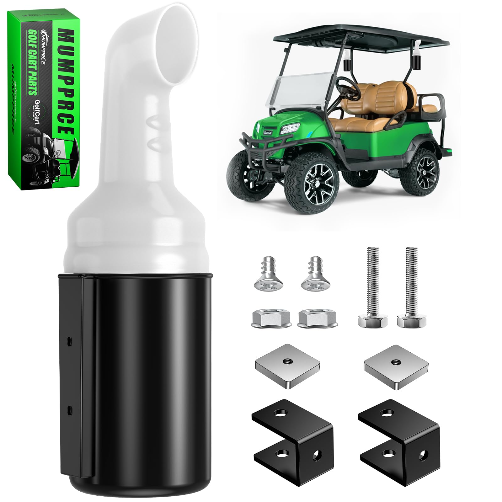MUMPPRCE Golf Cart Sand Bottle with Holder No Drilling Required, Universal Golf Cart Sand Pots Fit Club Car, EZGO, Yamaha Models, Divot Filler Sand
