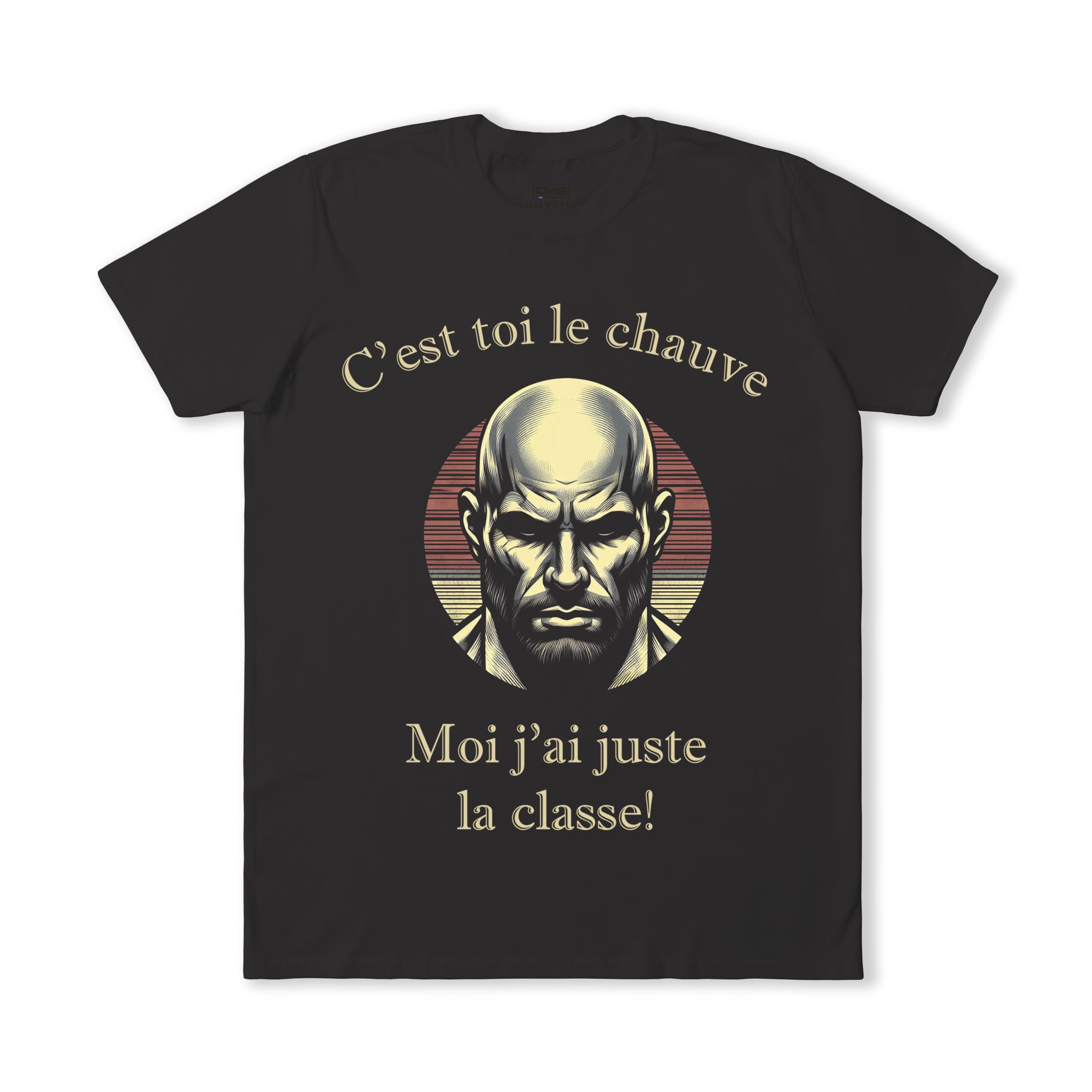 T-Shirt Chauve Homme Solution Humour Contre la Calvitie