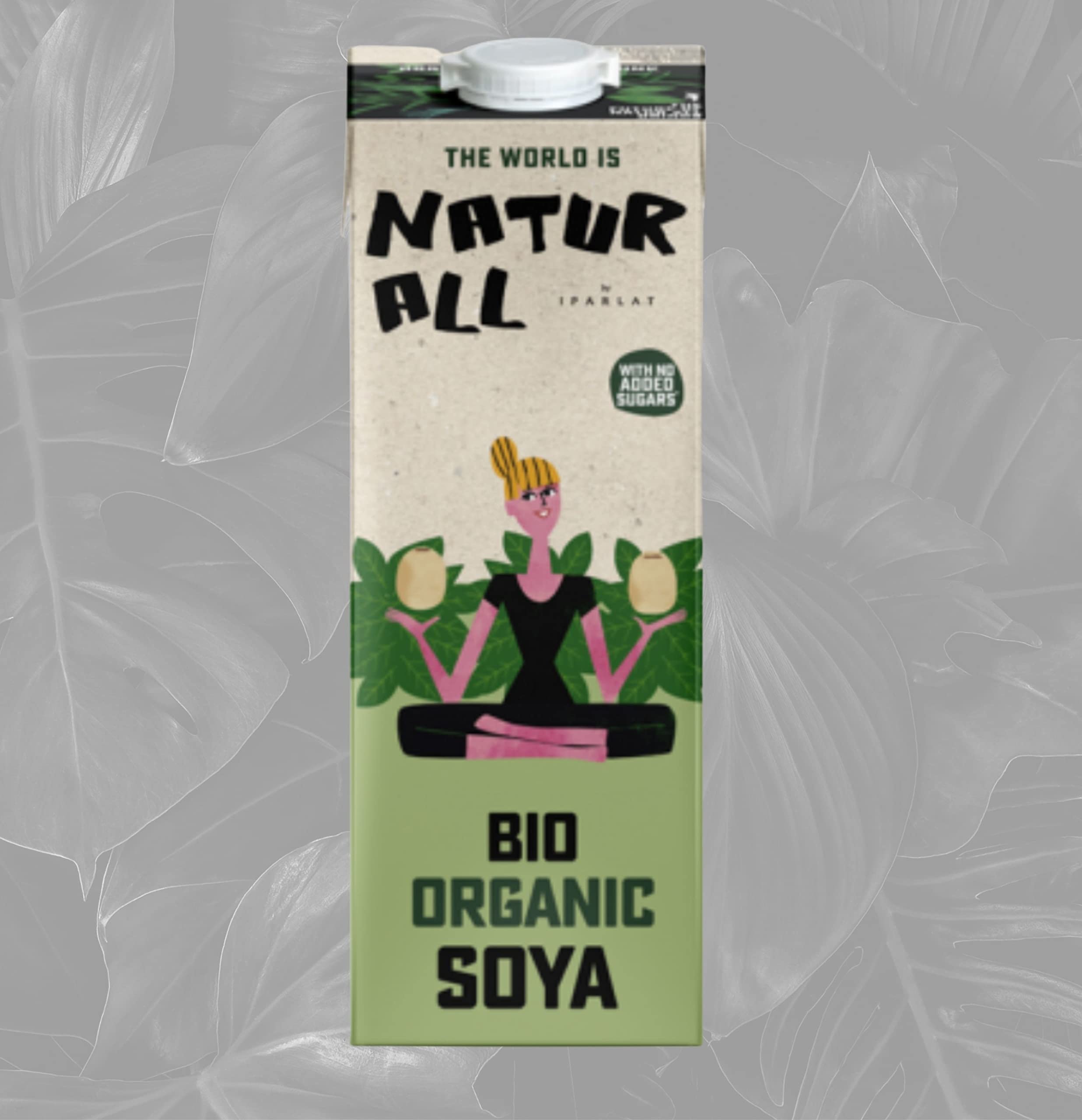 NATUR ALL | Organic Soya Drink 1L - Unsweetened, Only 3 Ingredients: Water, Soya Beans & Salt, Whole Bean, 100% Plant-Based, Dairy Free, Eco-Friendly Packaging (6 Pack)