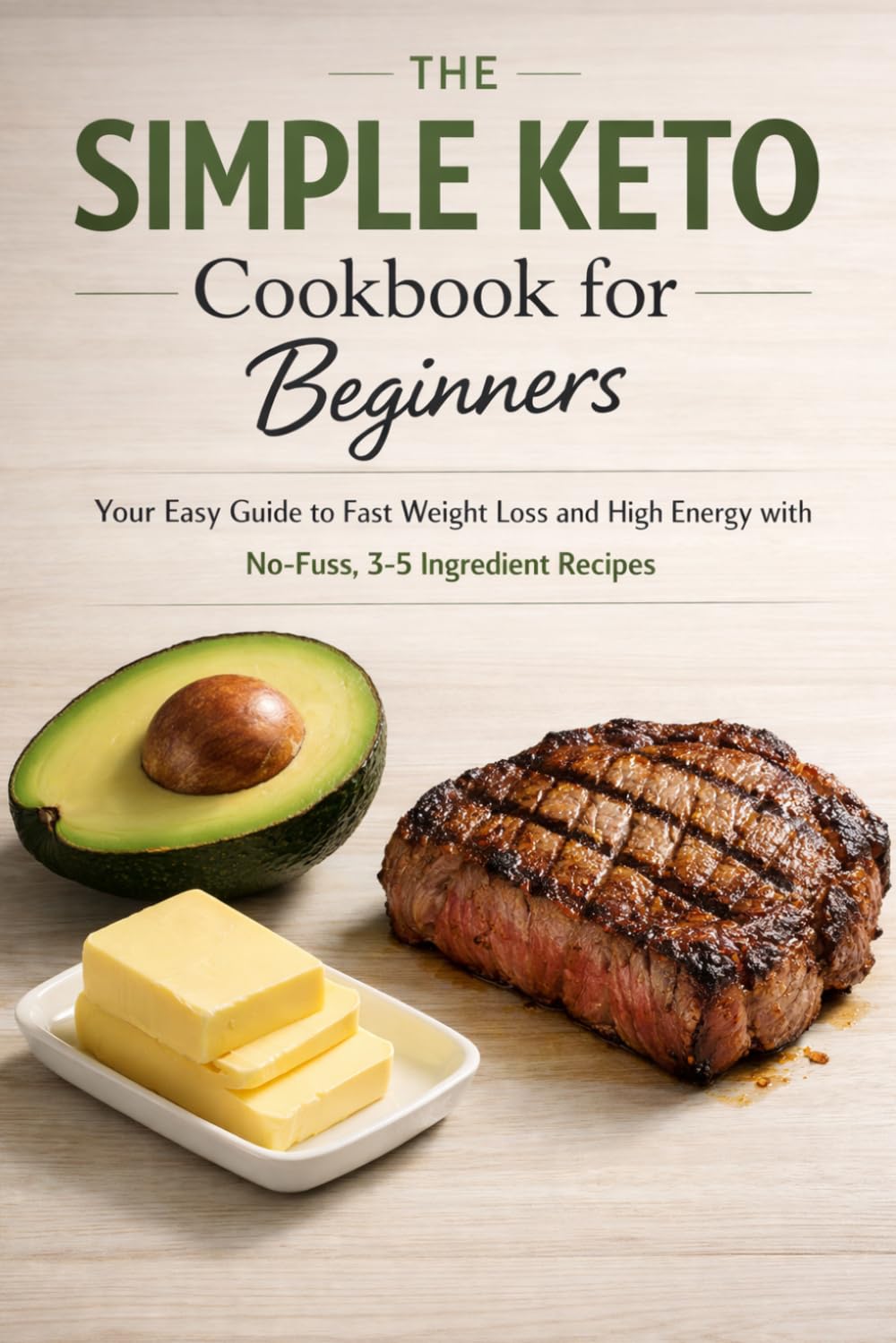 The Simple Keto Cookbook for Beginners: Your Easy Guide to Fast Weight Loss and High Energy with No-Fuss, 3-5 Ingredient Recipes