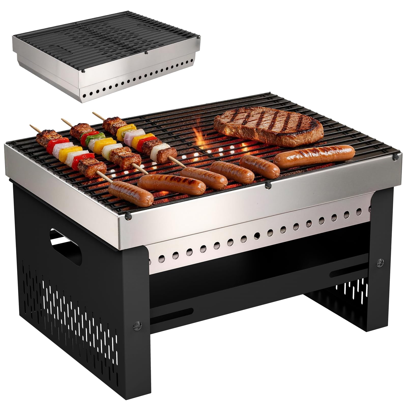 Innochef Portable Foldable Charcoal Grill Hibachi