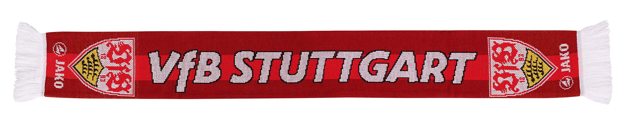 JAKO VfB Stuttgart Premium Fan Scarf, Red/White, One Size