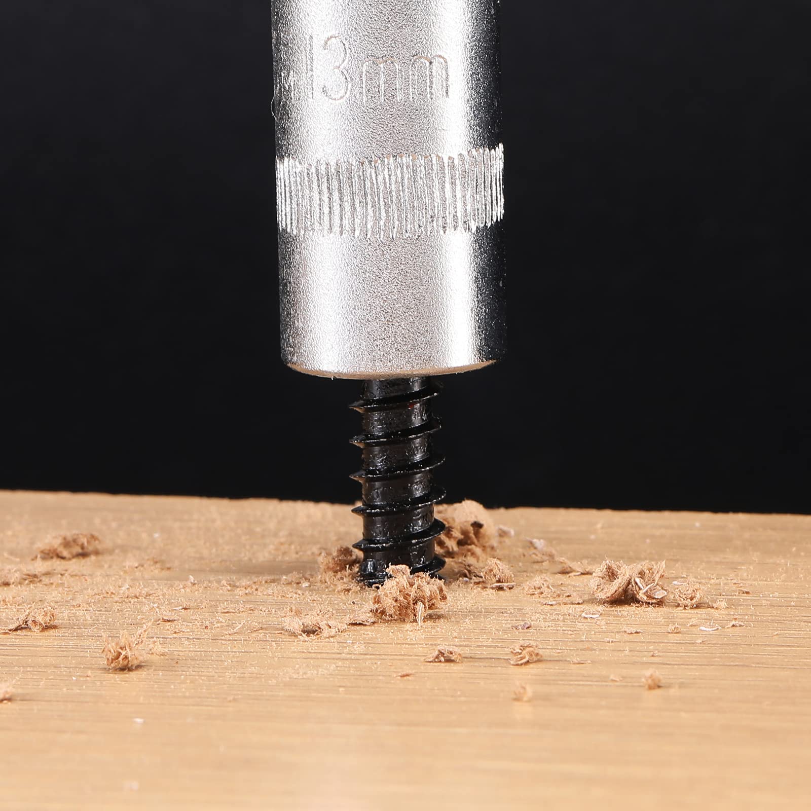 Black Oxide Lot de 20 vis tire-fond à tête hexagonale 1/2" x 2" en acier inoxydable 304 18-8, filetage partiel, bois(1/2" x 5")