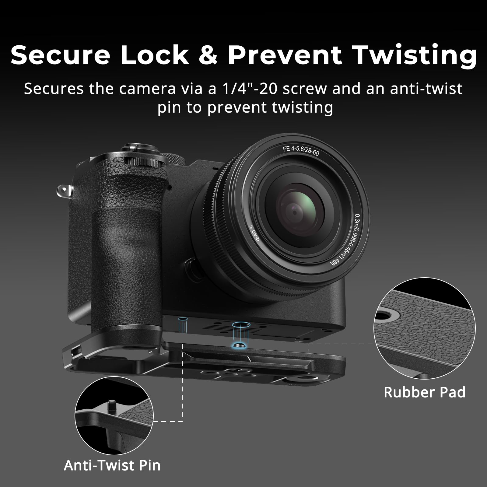 SMALLRIG A7C II / A7CR Handgrip L-Shape Grip for Sony Alpha 7C II/Alpha 7CR - Image 4