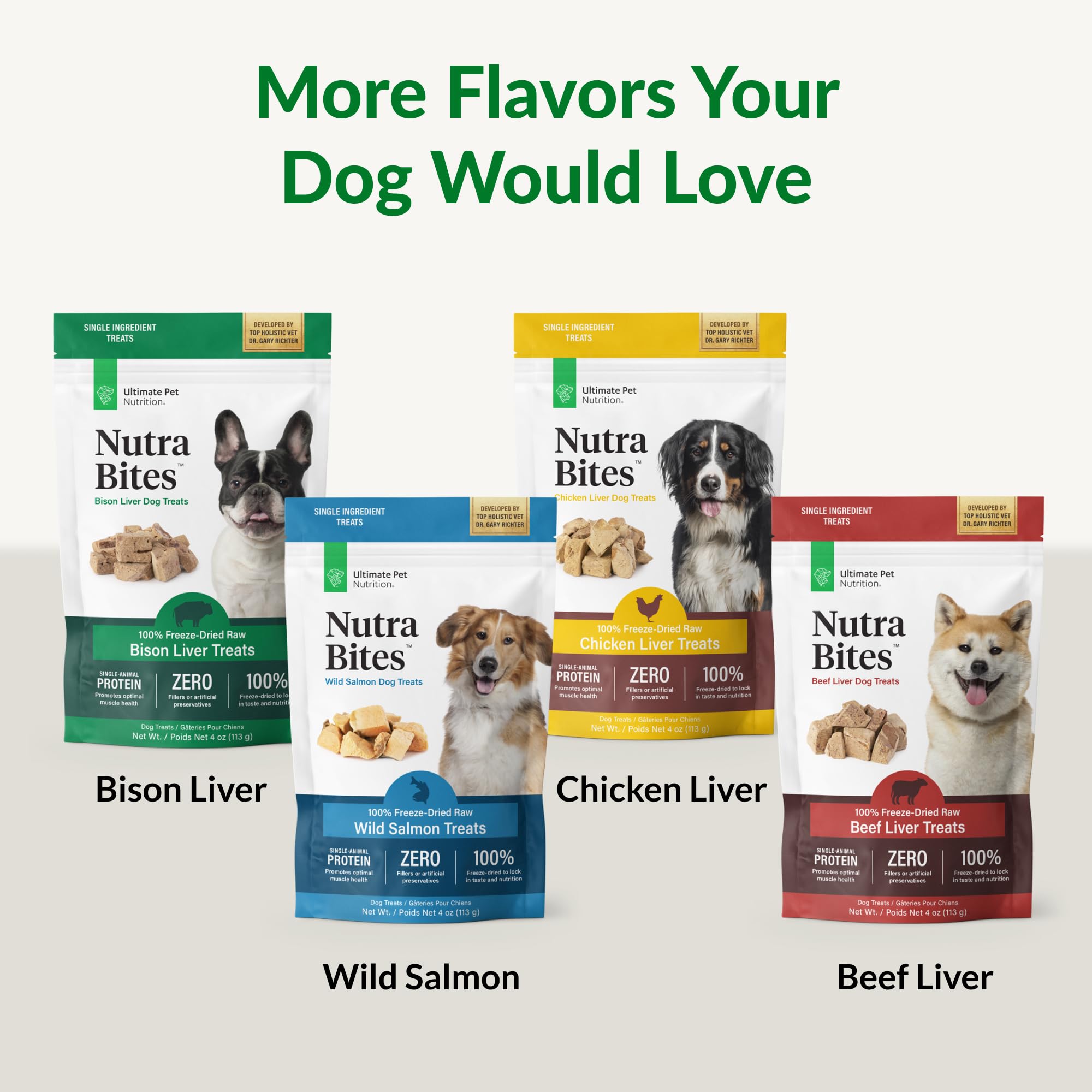 ULTIMATE PET NUTRITION Nutra Bites Freeze Dried Raw Single Ingredient Training Treats Food Topper for Dogs, 4 Ounces, Beef Liver - image 5